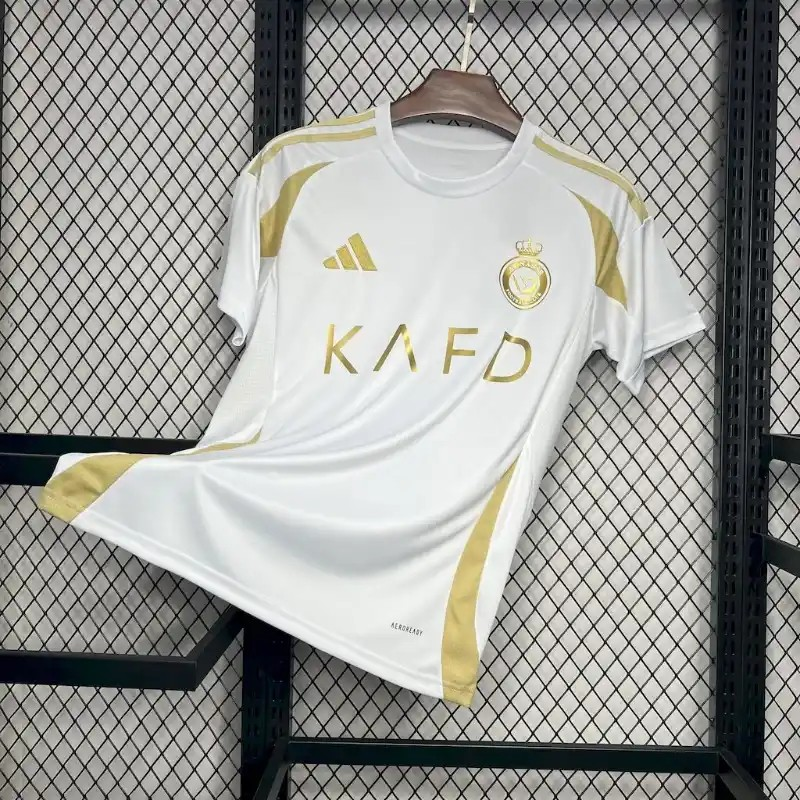 Camisa Al-Nassr III 24/25 s/n° Torcedor Adidas Masculina - Branca+Dourado