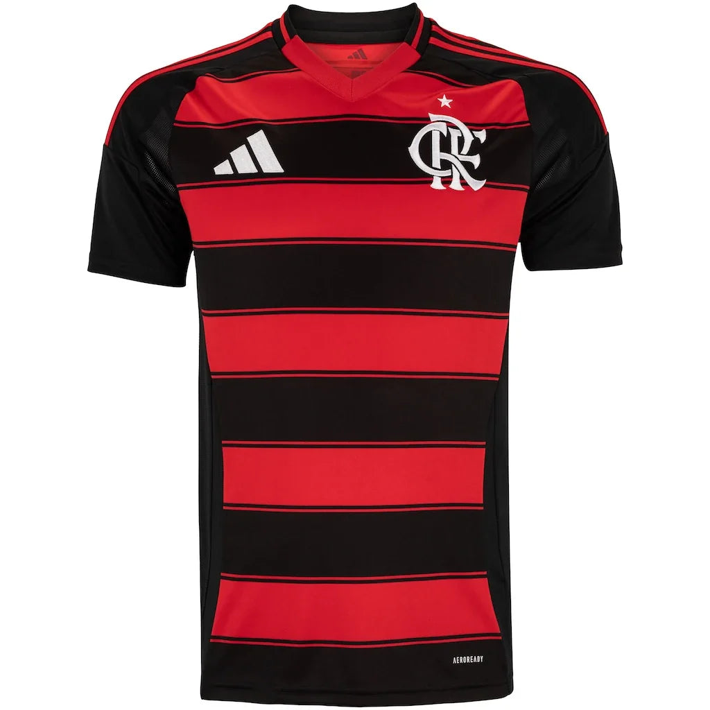 Camisa Flamengo I 25/26 s/n Torcedor Adidas Masculina - Preto
