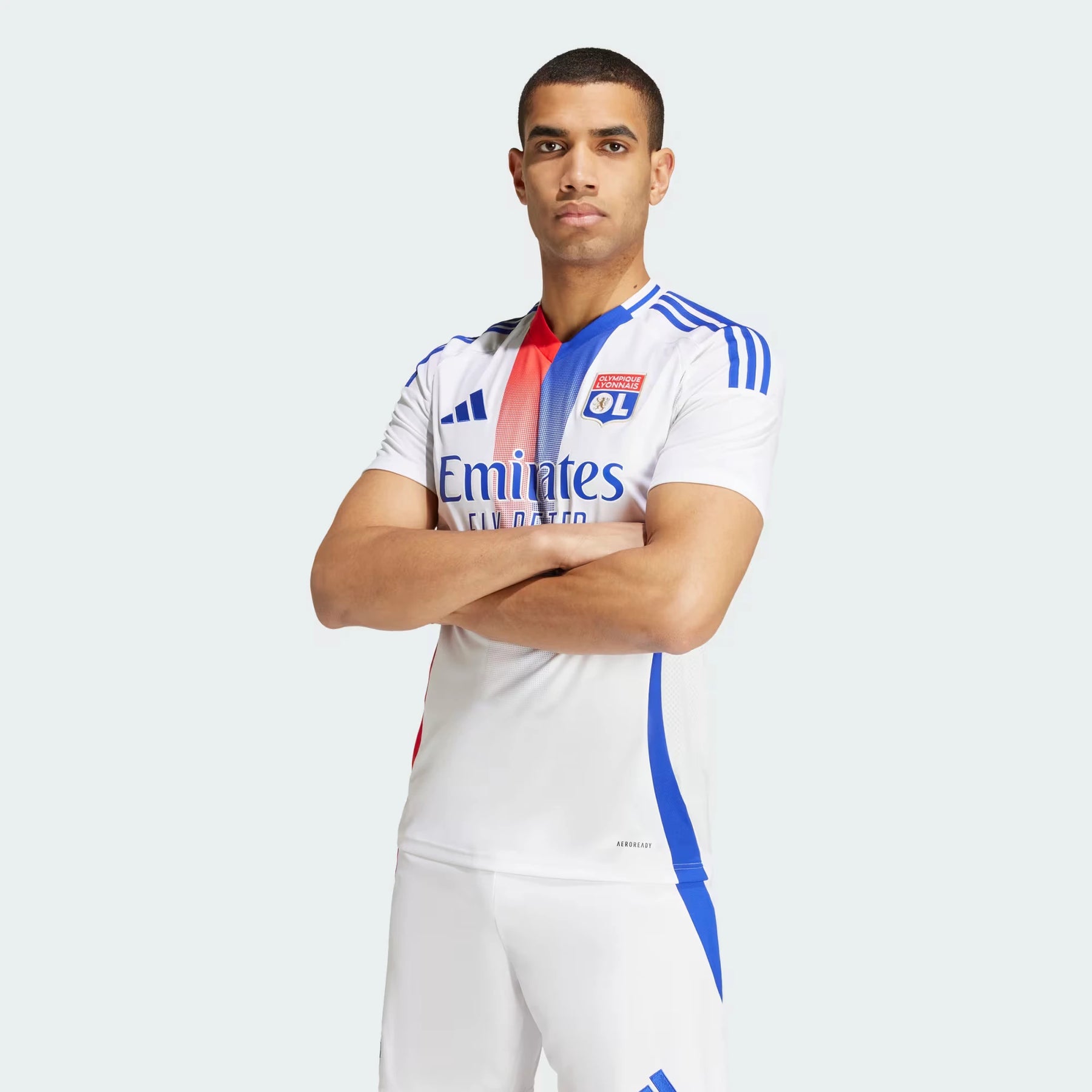 Camisa Olympique Lyonnais I 24/25 s/n° Torcedor Adidas Masculina - Branca