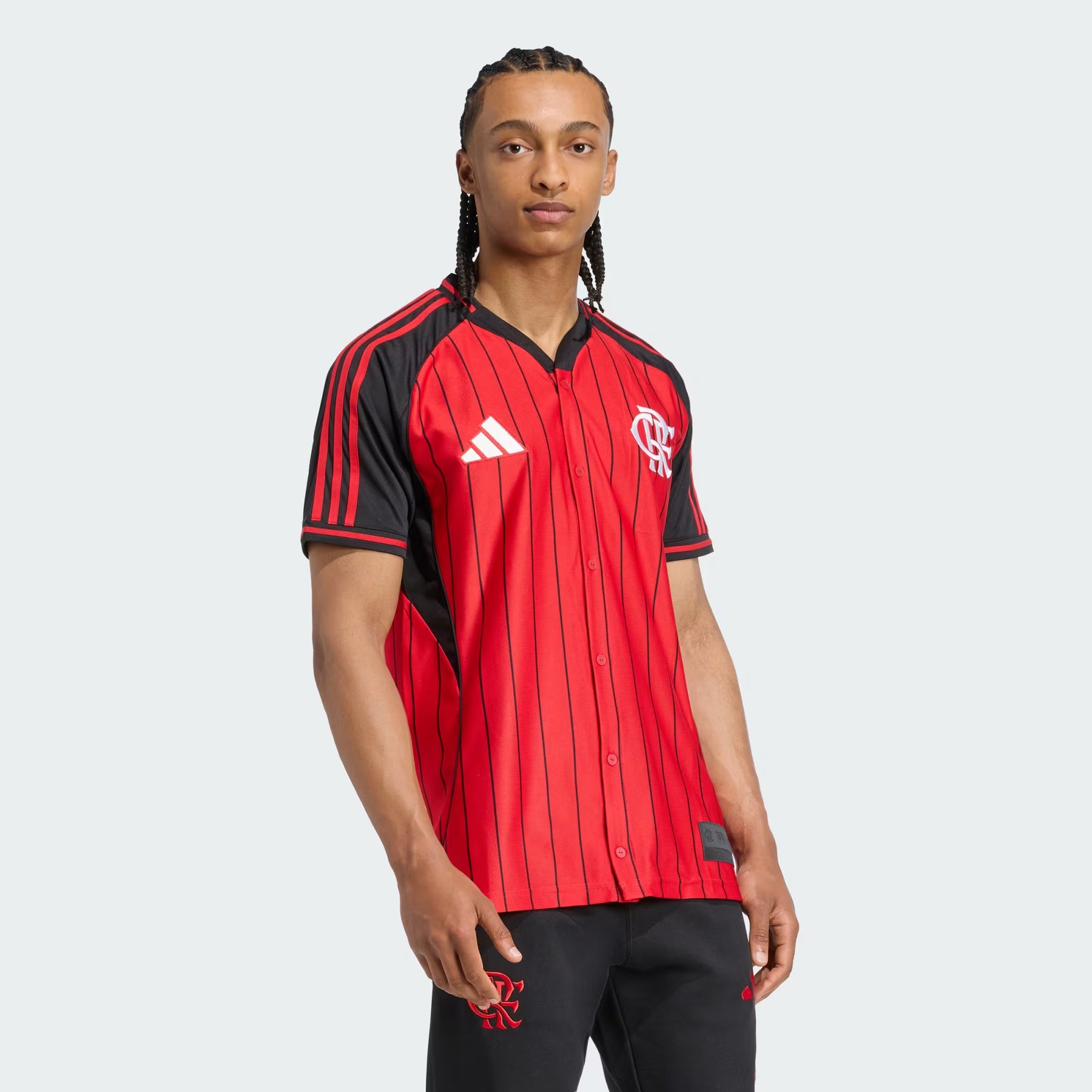 Camisa Flamengo Us Pack Basebol 25/26 Vermelha Botões