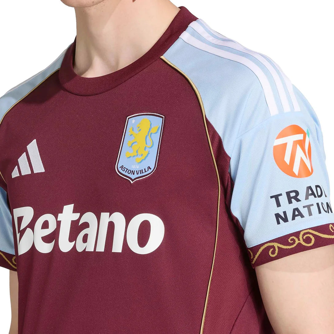 Camisa Aston Villa I 25/26 s/n Torcedor Adidas Masculina - Bordô