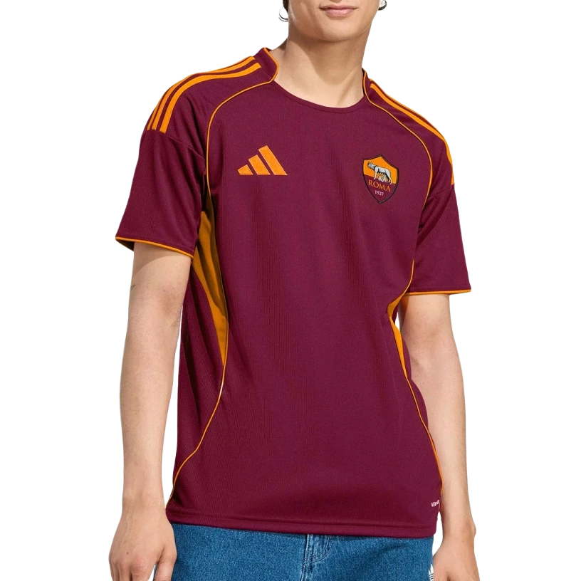 Camisa Roma I 25/26 s/n Torcedor Adidas Masculina - Bordô