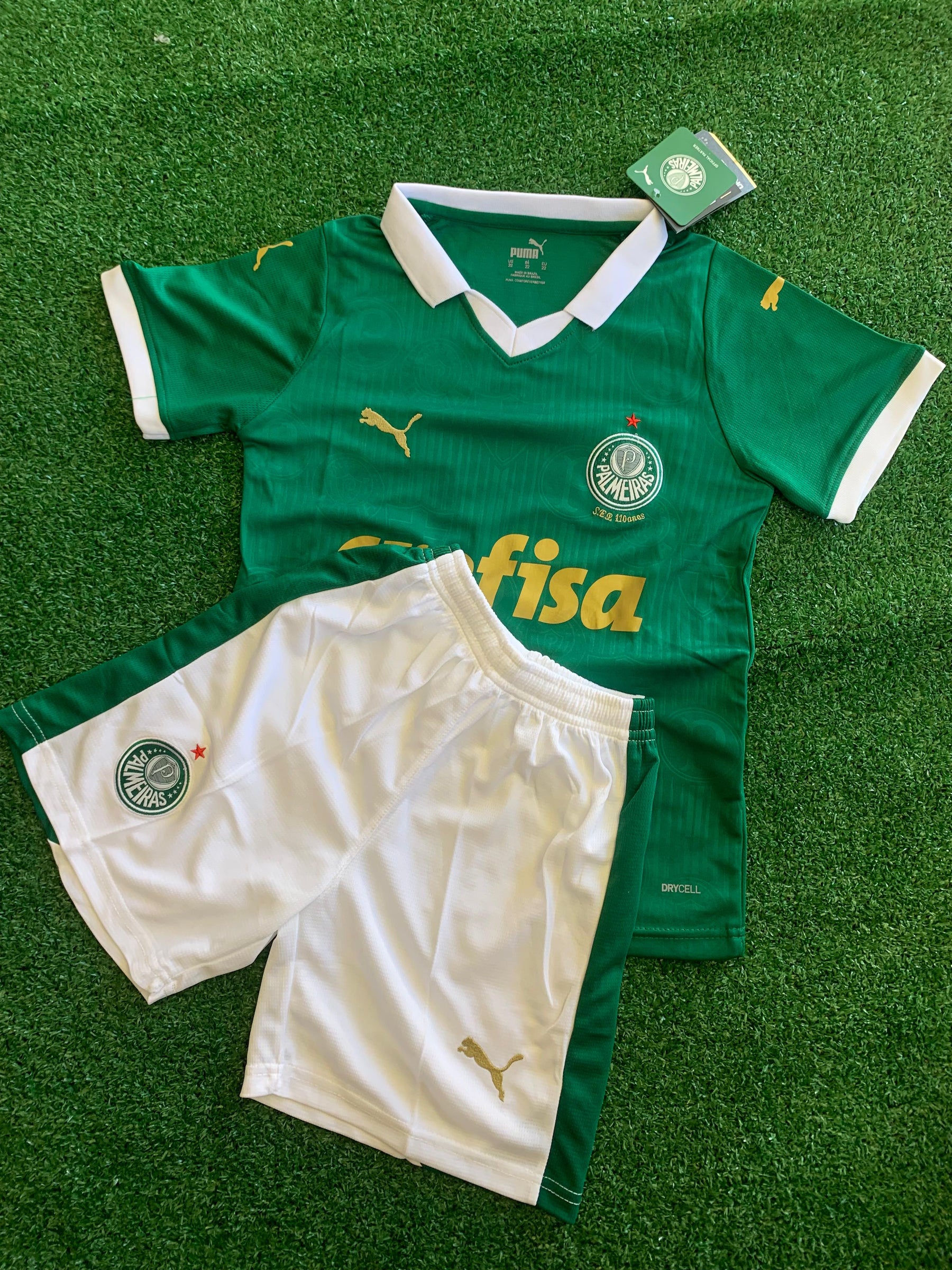 Conjuntinho Infantil Palmeiras Puma Verde+Branco