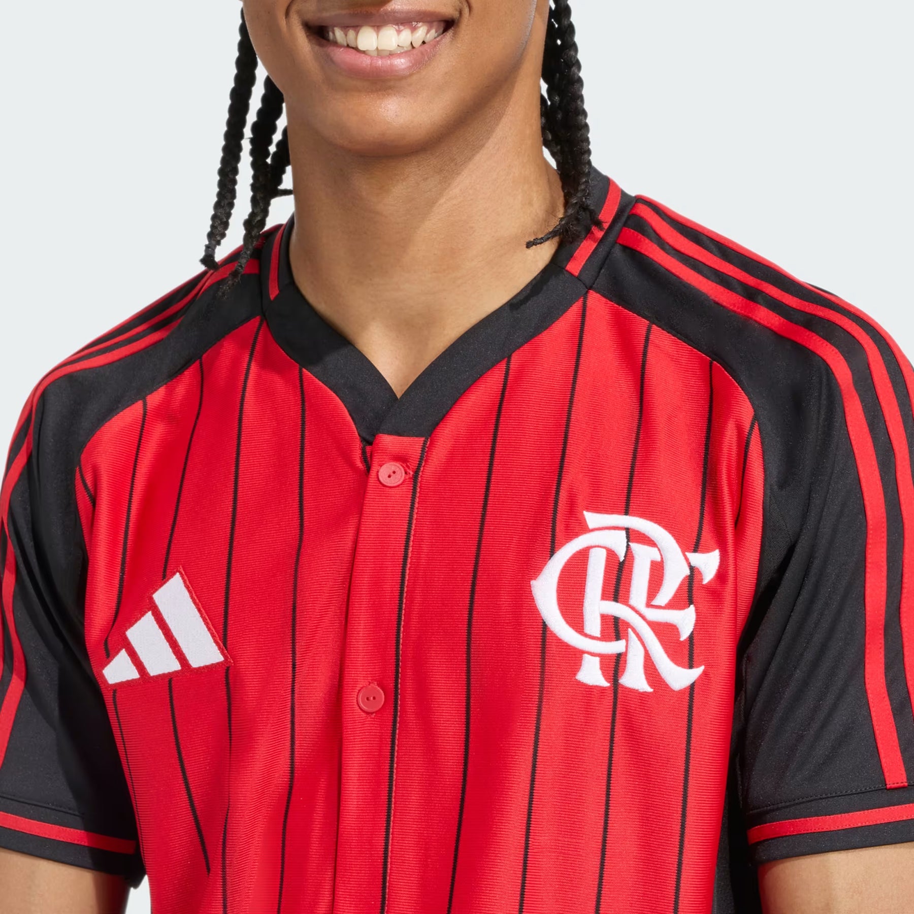Camisa Flamengo Us Pack Basebol 25/26 Vermelha Botões