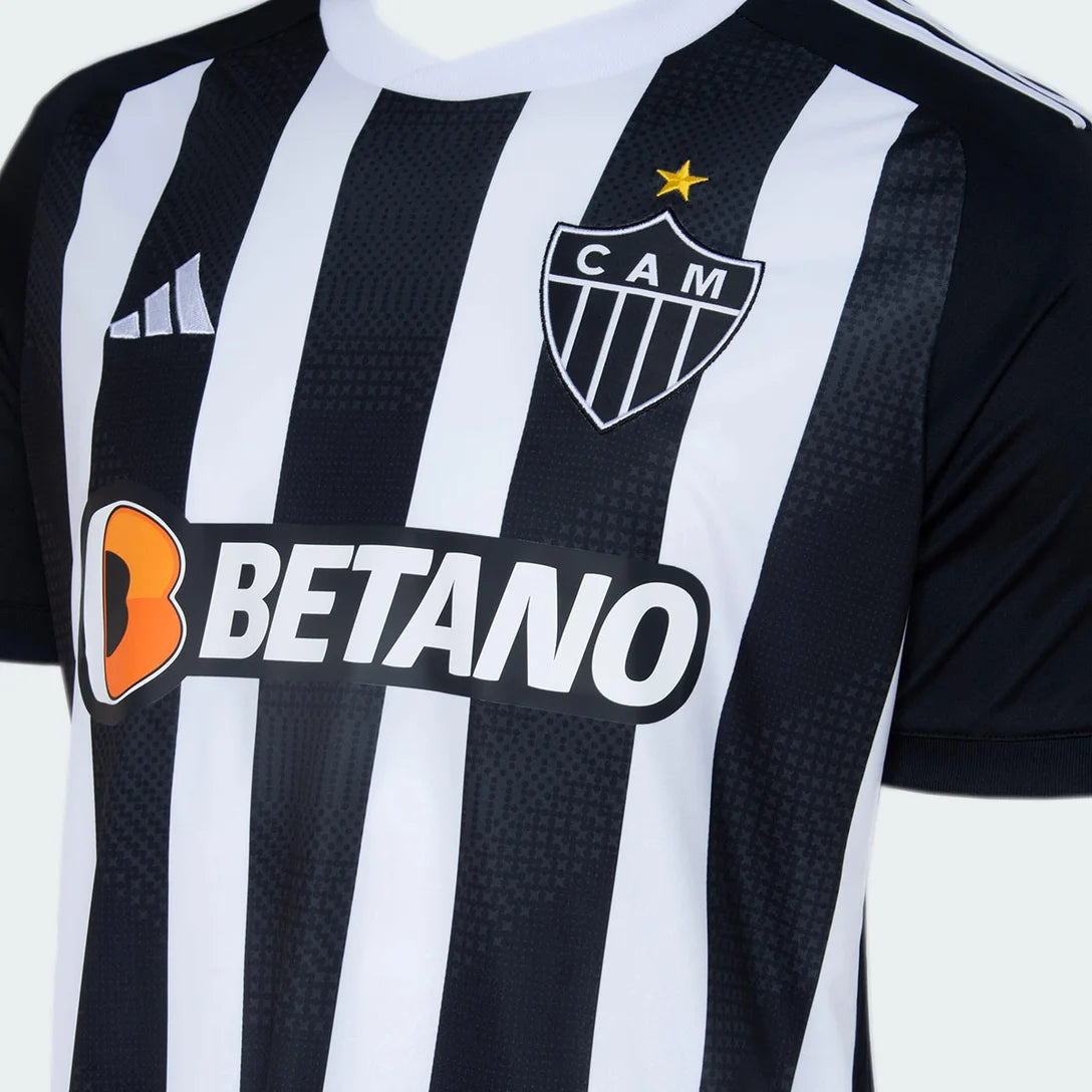 Camisa Atlético Mineiro I 24/25 s/n° Torcedor Adidas Masculina - Branco+Preto