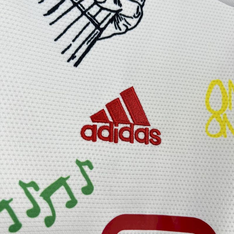 Camisa Ajax 25/26 s/n Amsterdam Bob Marley 40th Adidas Torcedor
