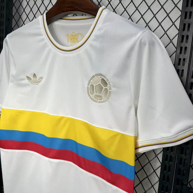 Camisa Colômbia 100 anos Edição Especial Adidas Masculina - Branco