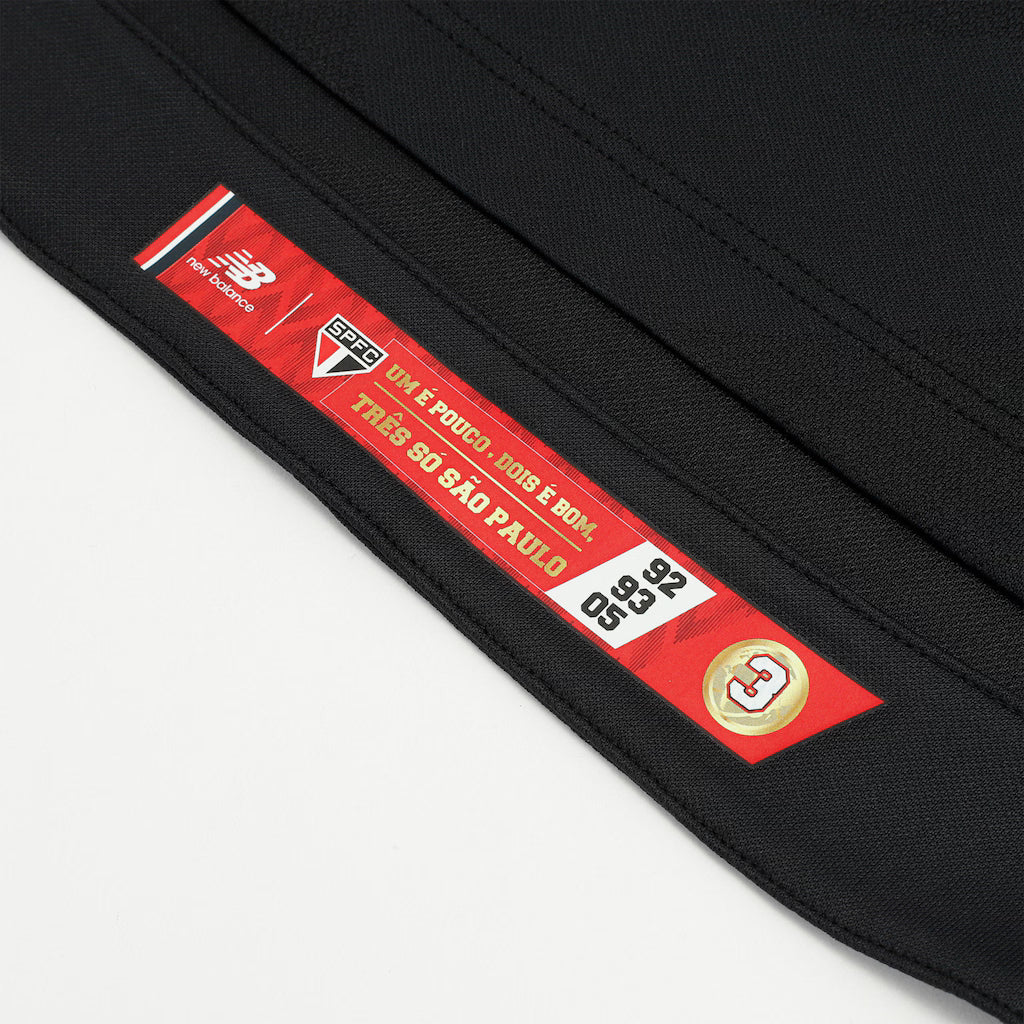 Camisa São Paulo III 25/26 s/n° Torcedor Comemorativa New Balance Masculina - Preto+Vermelho