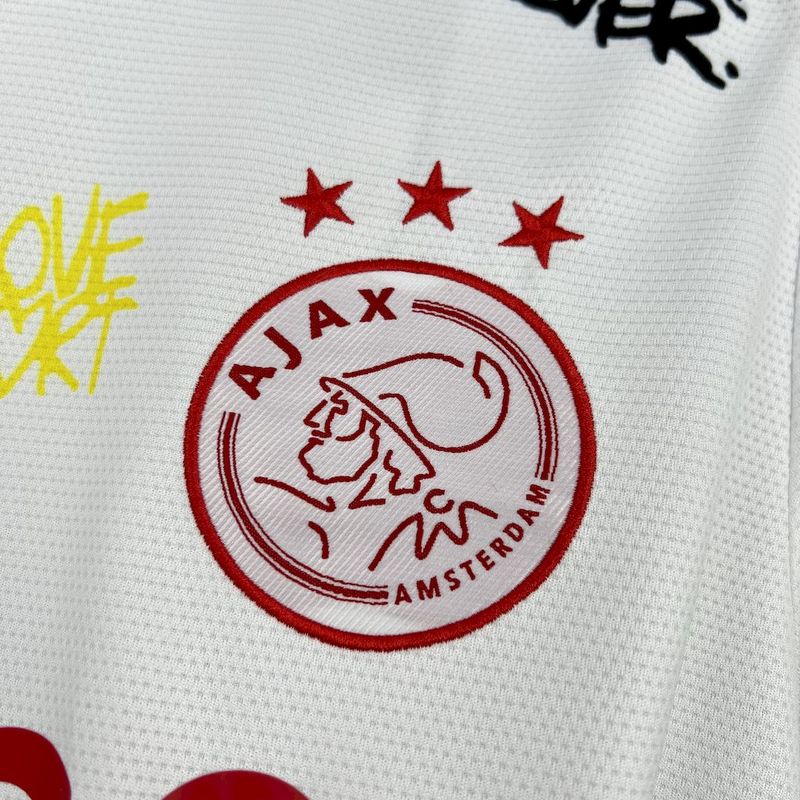 Camisa Ajax 25/26 s/n Amsterdam Bob Marley 40th Adidas Torcedor