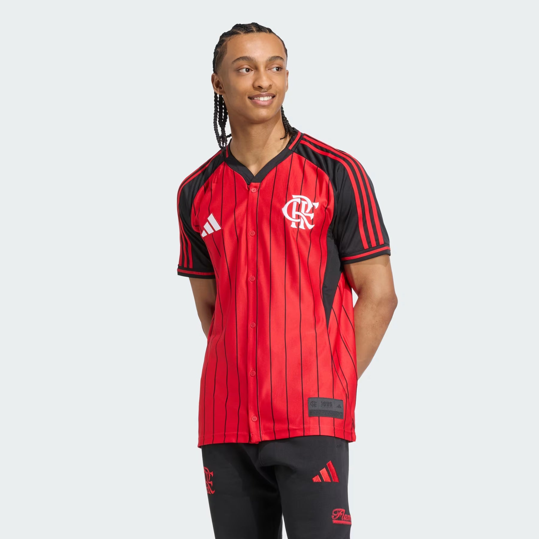 Camisa Flamengo Us Pack Basebol 25/26 Vermelha Botões