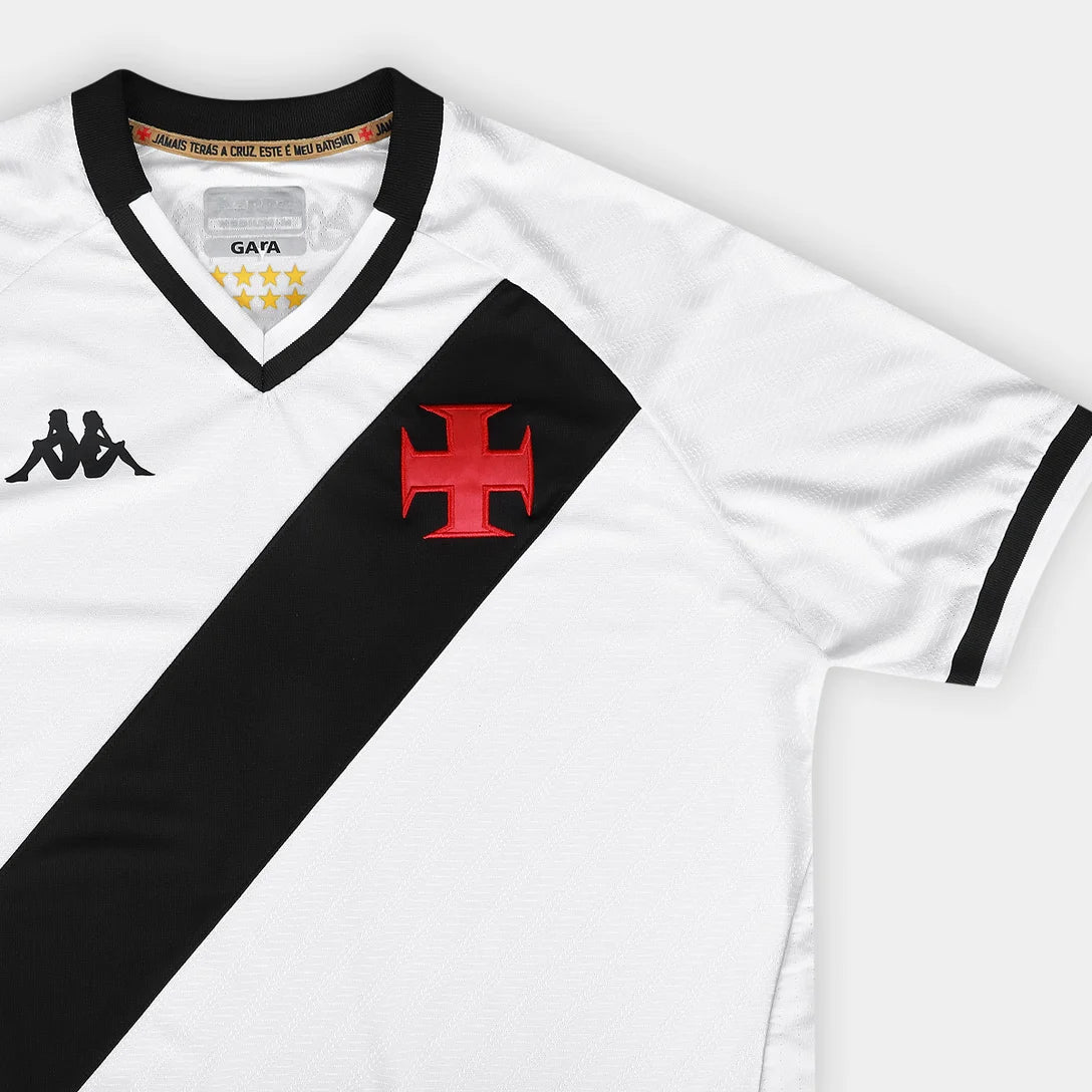 Camisa Vasco II 25/26 s/n Torcedor Kappa Masculino - Branco+Preto