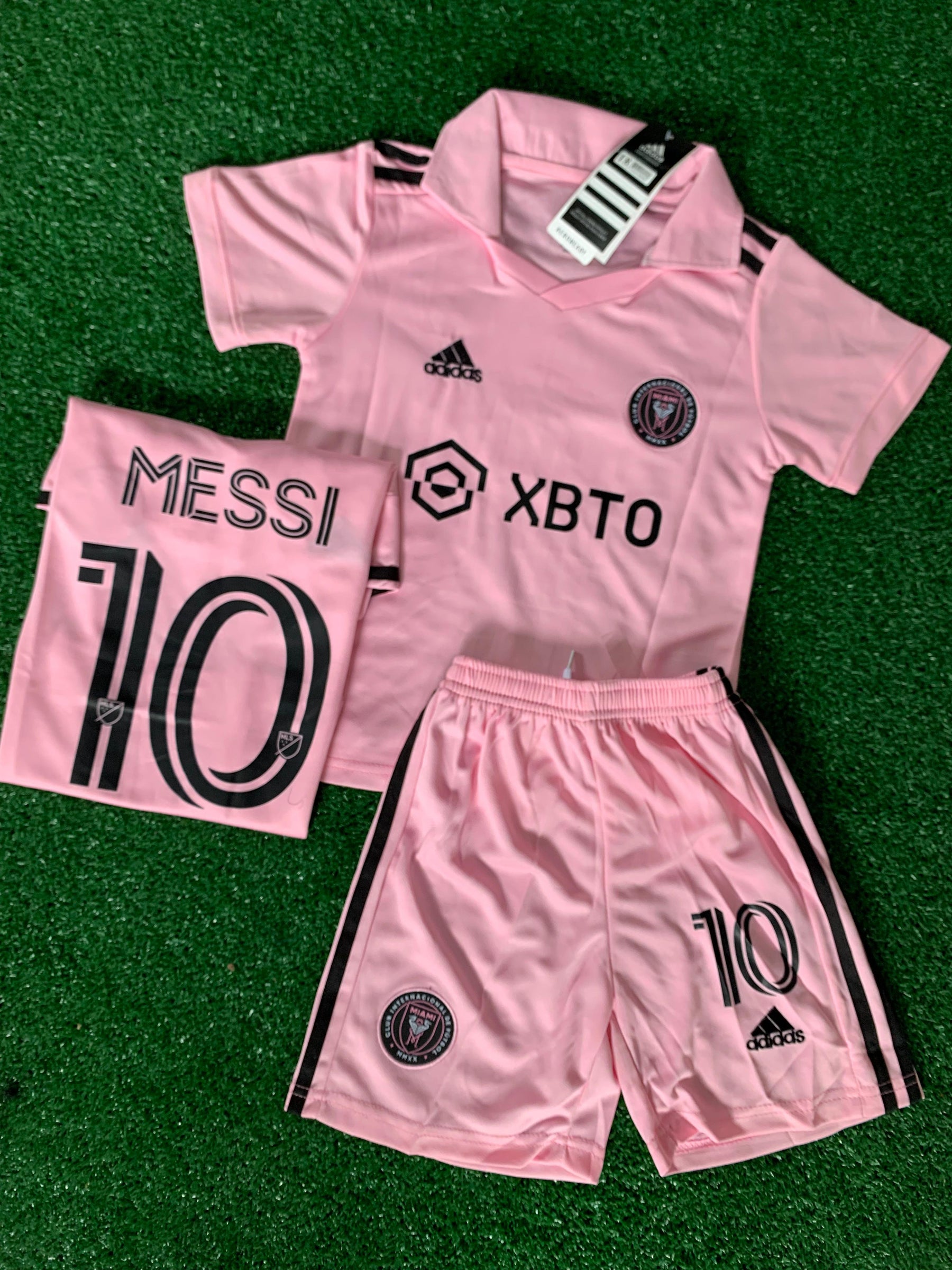 Conjuntinho Infantil Inter Miami Rosa Messi nº10 Adidas