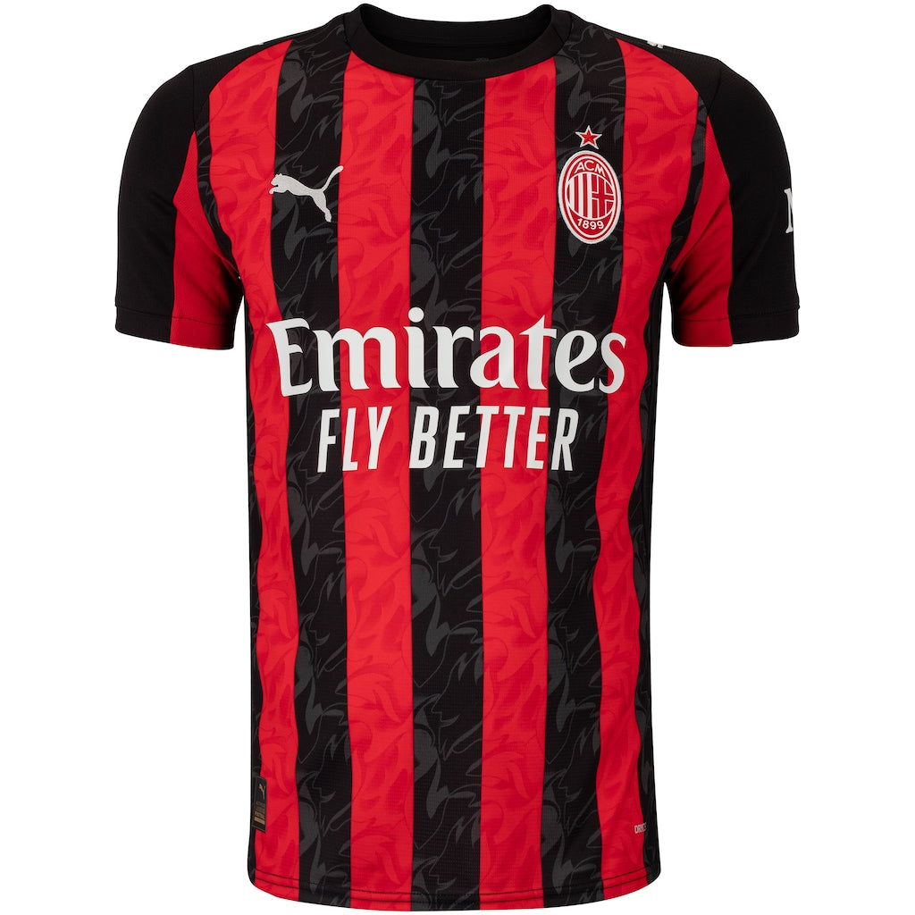Camisa do Milan I 25/26 s/n Torcedor Puma Masculina - Vermelho+Preto