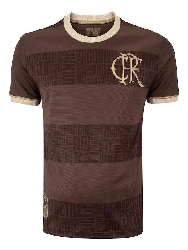 Camisa Flamengo Identidade 2025 - Marrom Masculina Comemorativa