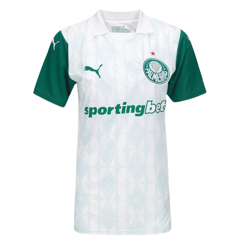 Camisa Palmeiras II 25/26 s/n Torcedor Puma Feminina - Branco