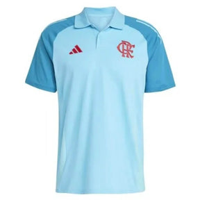 Camisa Flamengo Treino Polo 25/26 sn° Torcedor Adidas Masculina - Azul Claro