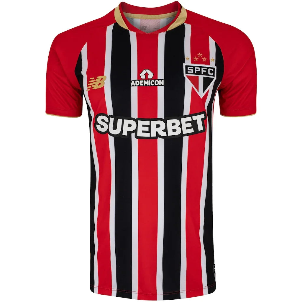 Camisa do São Paulo II 25/26 s/n New Balance Masculina Torcedor Vermelho+Branco
