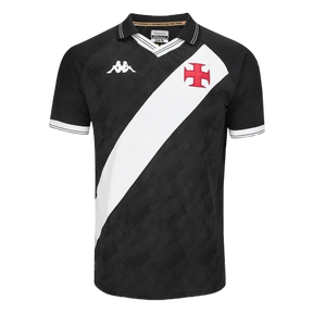 Camisa Vasco I 25/26 s/n Torcedor Kappa Masculino - Preto+Branco