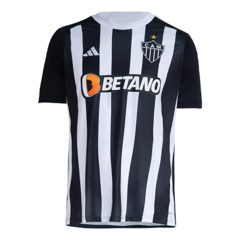 Camisa Atlético Mineiro I 24/25 s/n° Torcedor Adidas Masculina - Branco+Preto