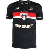 Camisa São Paulo III 25/26 s/n° Torcedor Comemorativa New Balance Masculina - Preto+Vermelho