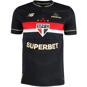 Camisa São Paulo III 25/26 s/n° Torcedor Comemorativa New Balance Masculina - Preto+Vermelho