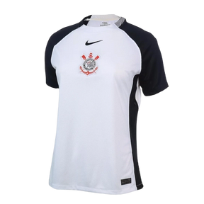 Camisa Nike Corinthians I 25/26 Torcedora Feminina - Branco+Preto