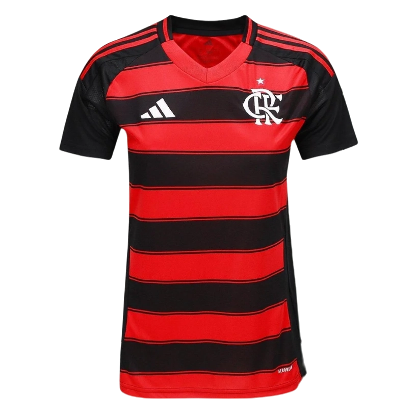 Camisa Flamengo I 25/26 s/n Torcedor Adidas Feminina - Preto
