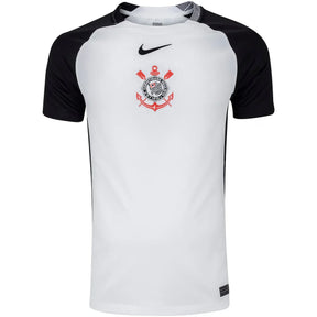 Camisa Corinthians I 25/26 s/n Torcedor Nike Masculina - Branco+Preto