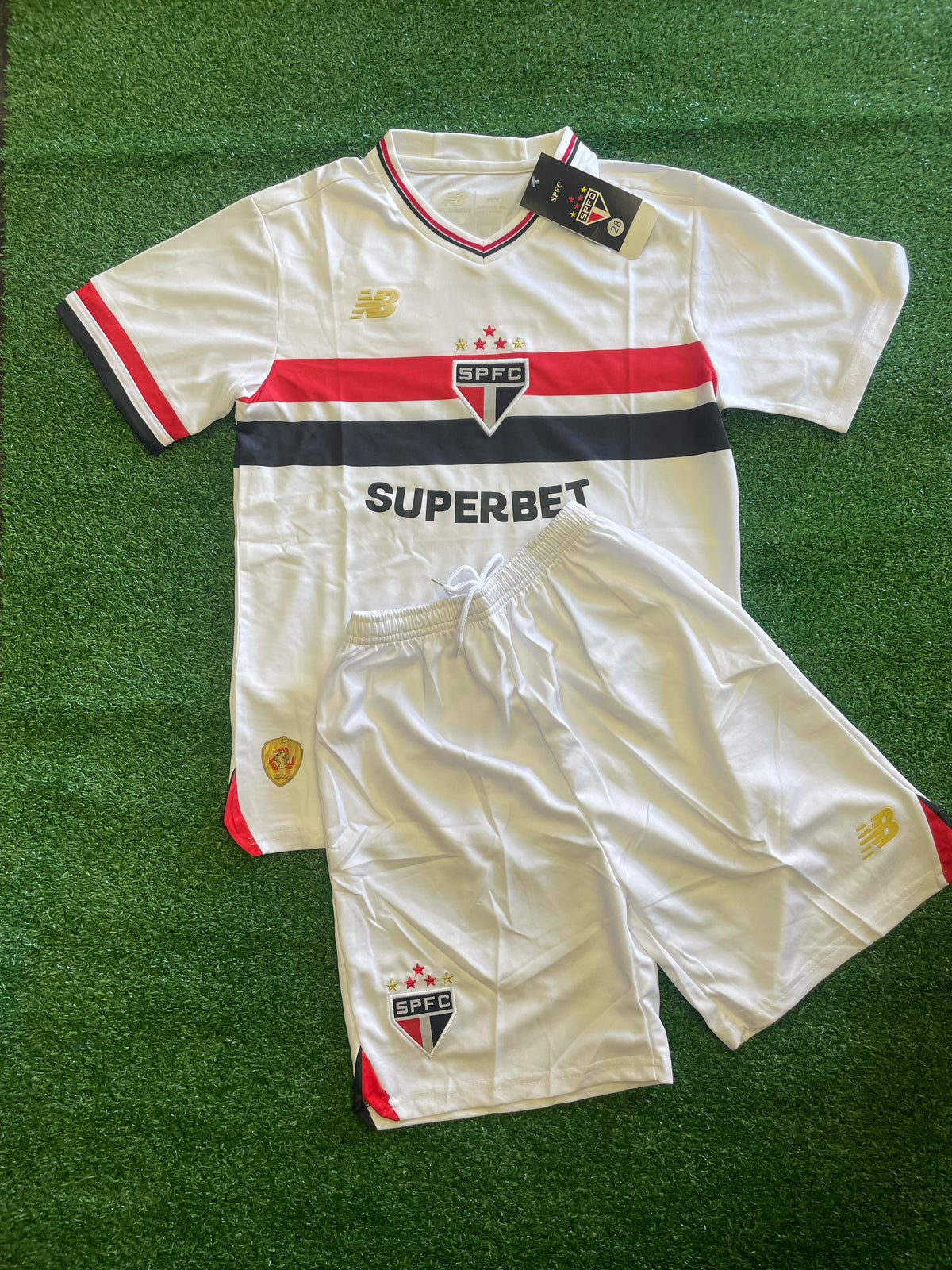 Conjuntinho Infantil São Paulo NewBalance Branca