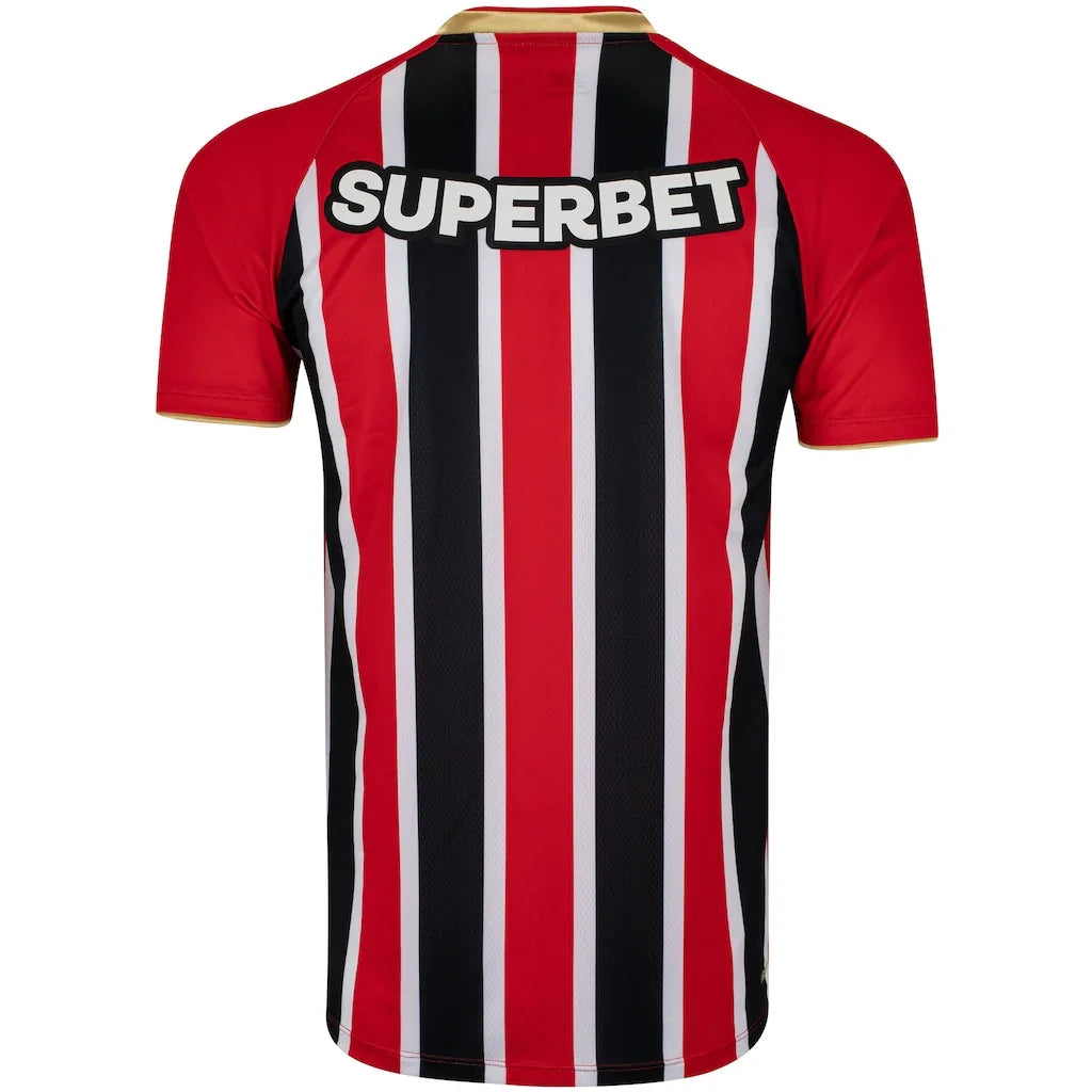 Camisa do São Paulo II 25/26 s/n New Balance Masculina Torcedor Vermelho+Branco
