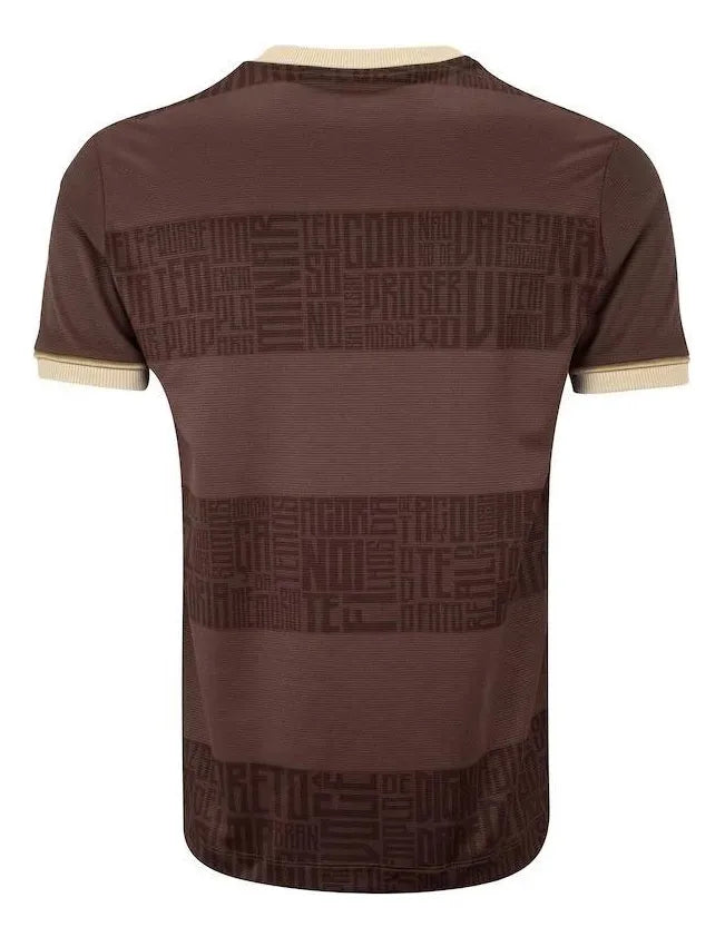 Camisa Flamengo Identidade 2025 - Marrom Masculina Comemorativa