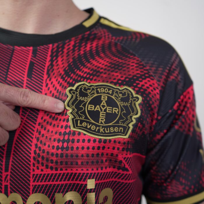Camisa Bayer Leverkusen I 25/26 s/n Torcedor Adidas - Preto + Vermelho