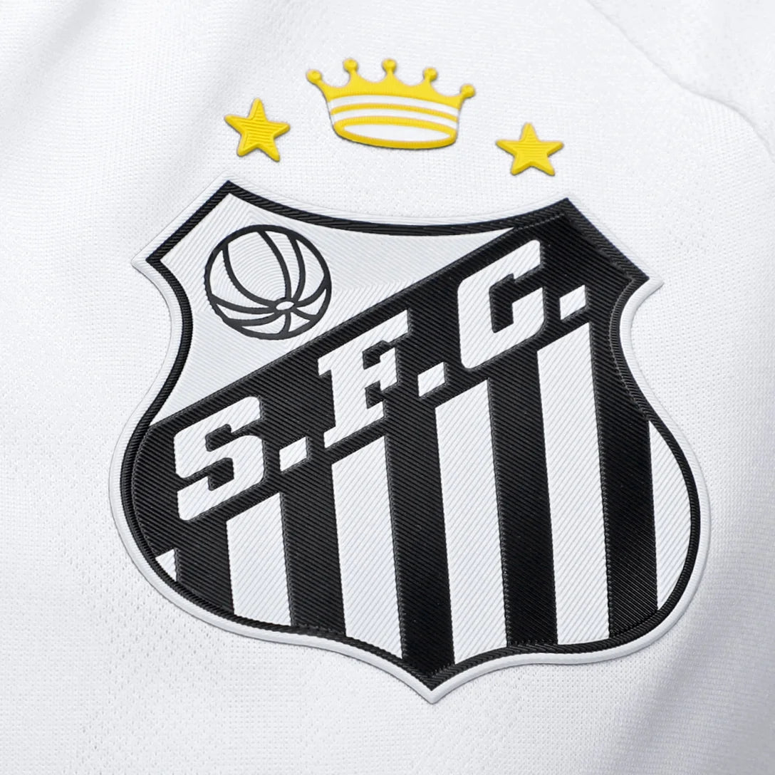 Camisa Santos I 25/26 s/n Jogador Umbro Feminina - Branco+Cinza