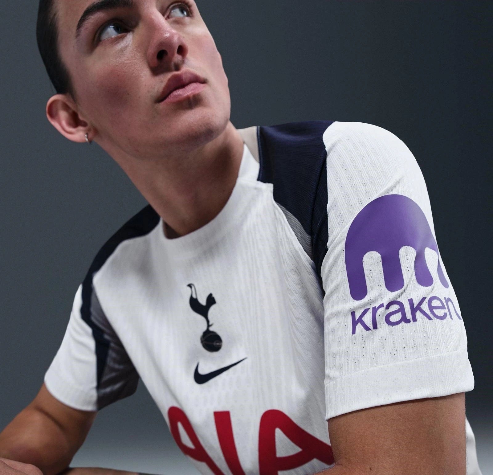 Camisa Tottenham I 25/26 Torcedor Nike Masculina - Branco+Azul