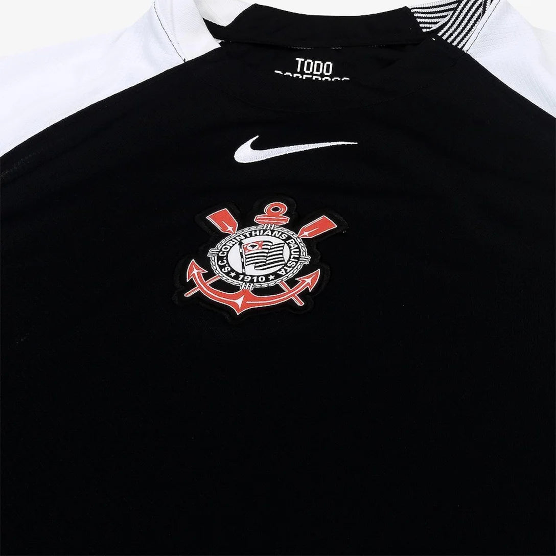 Camisa Nike Corinthians II 2025/26 Torcedora Feminina - Preto+Branco