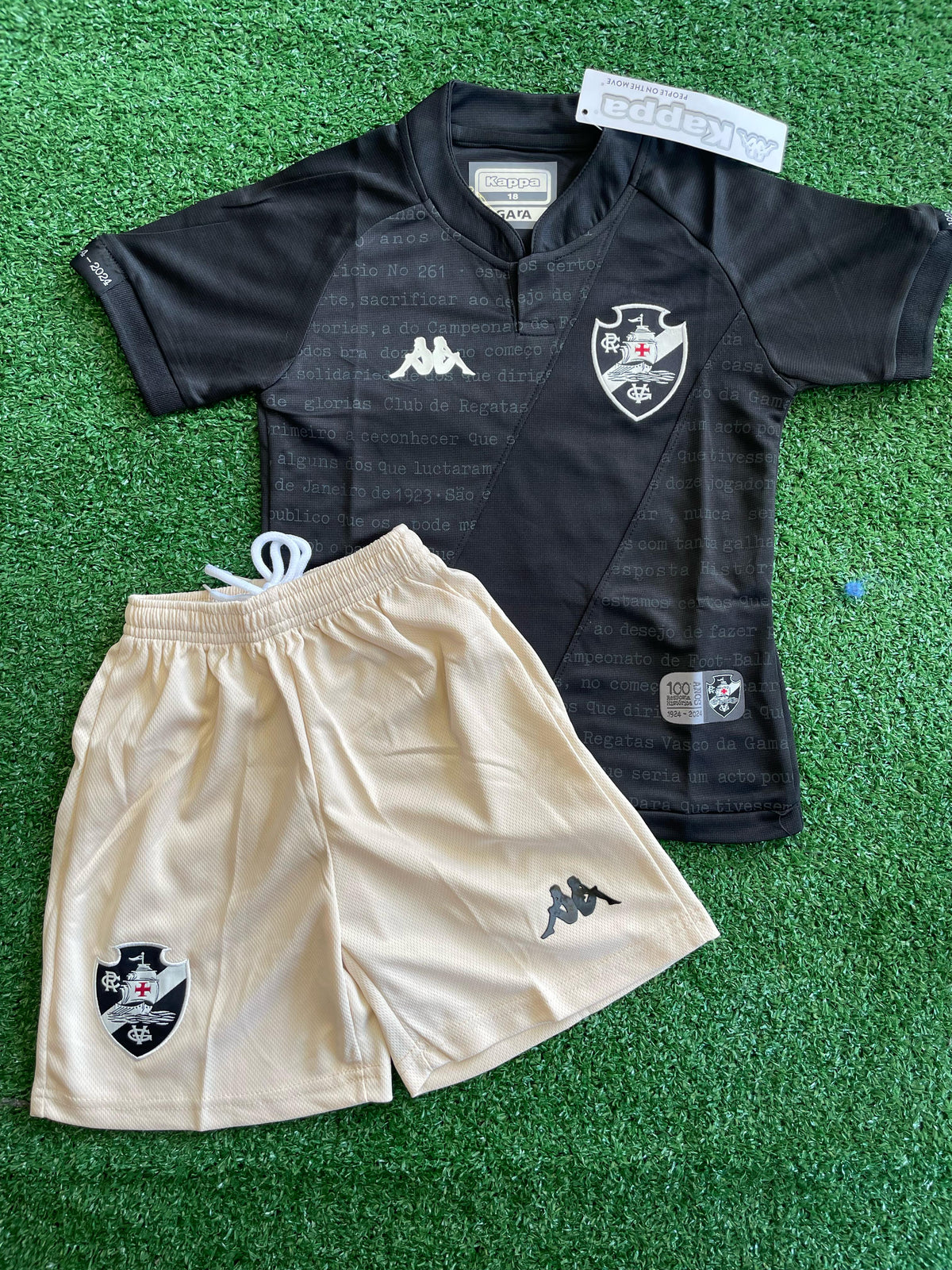 Conjuntinho Infantil Vasco Kappa - Preto