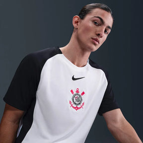 Camisa Corinthians I 25/26 s/n Torcedor Nike Masculina - Branco+Preto