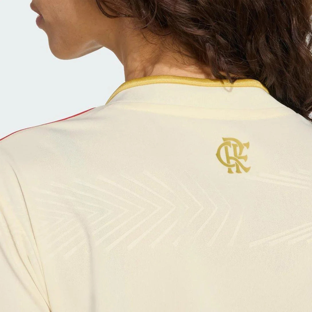 Camisa Flamengo III 25/26 Torcedor Adidas Feminina - Off White