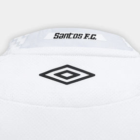 Camisa Santos I 25/26 s/n Jogador Umbro Feminina - Branco+Cinza