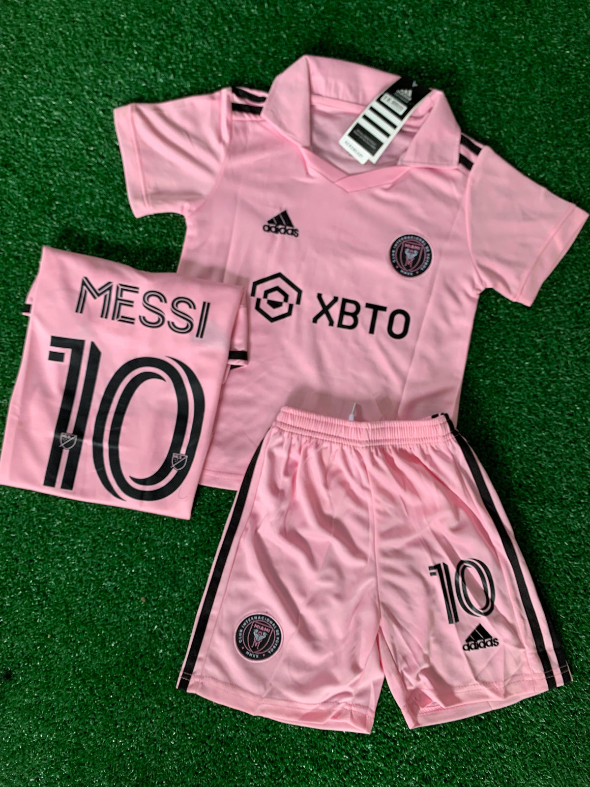Conjuntinho Infantil Inter Miami Rosa Messi nº10 Adidas