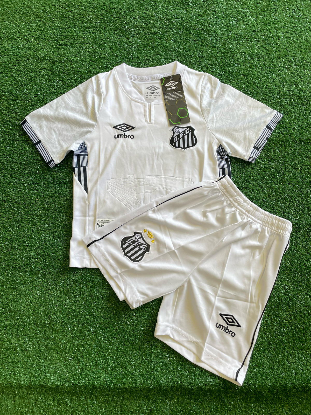 Conjuntinho Infantil Santos Umbro Branco