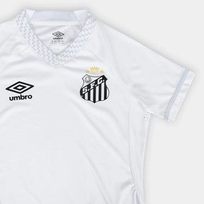 Camisa Santos I 25/26 s/n Jogador Umbro Feminina - Branco+Cinza