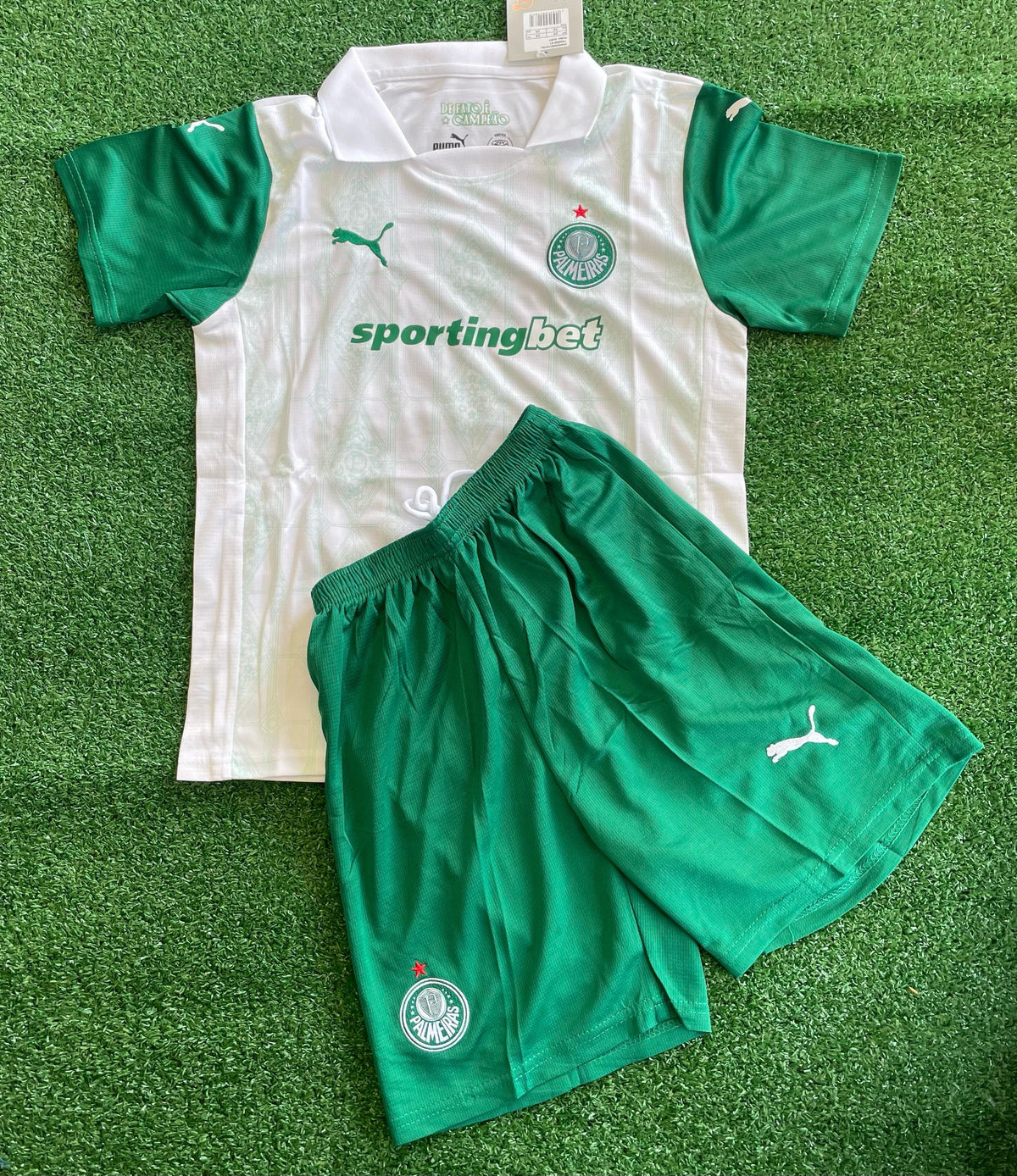 Conjuntinho Infantil Palmeiras Puma Branco