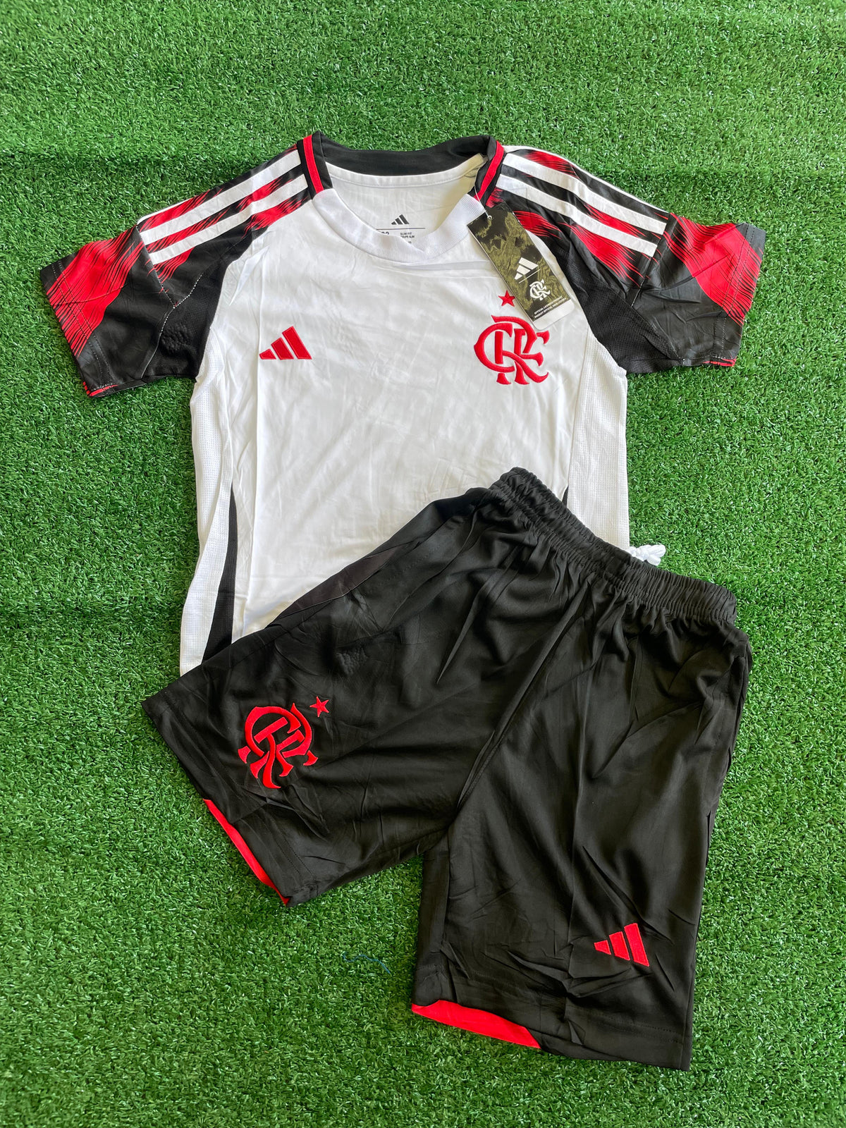 Conjuntinho Infantil Flamengo Adidas Branca+Vermelho