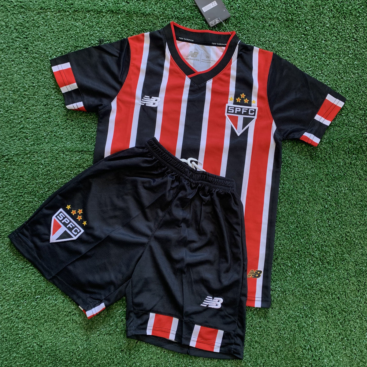 Conjuntinho Infantil São Paulo NewBalance Vermelho+Branco