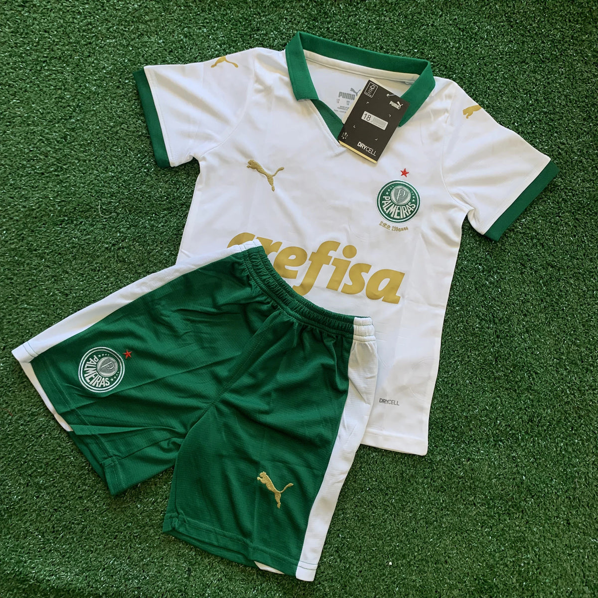 Conjuntinho Infantil Palmeiras Puma Branco