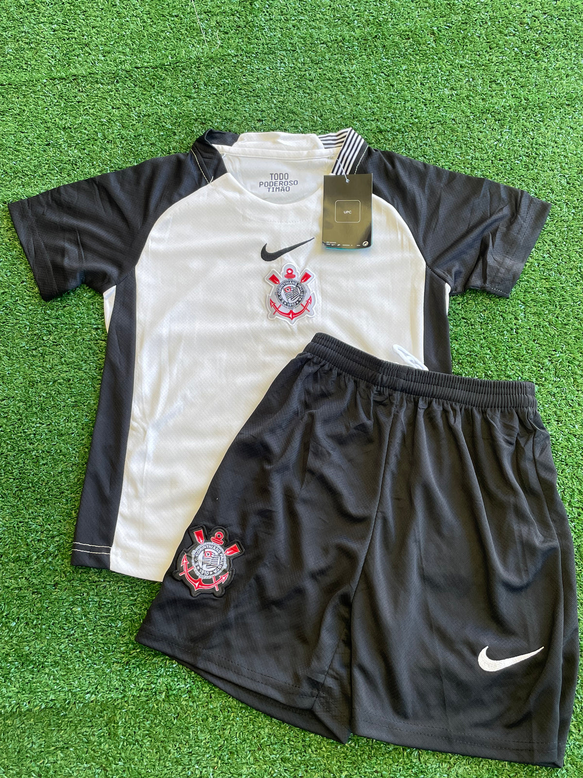 Conjuntinho Infantil Corinthians Nike Branco+Preto