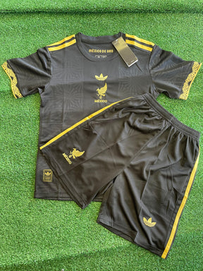 Conjuntinho Infantil Mexico Adidas Preto+Dourado