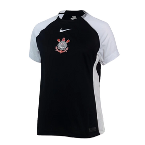 Camisa Nike Corinthians II 2025/26 Torcedora Feminina - Preto+Branco
