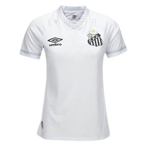 Camisa Santos I 25/26 s/n Jogador Umbro Feminina - Branco+Cinza